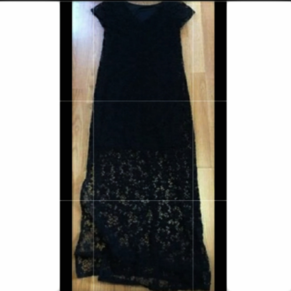 Xhilaration Black Lace Boho Hippie Dress Size S